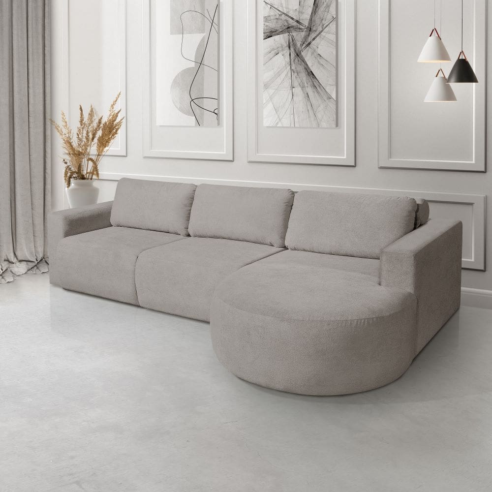 Sofá Orgânico Encantus 3 lugares Para Sala 2,92 cm cappuccino Redenobre