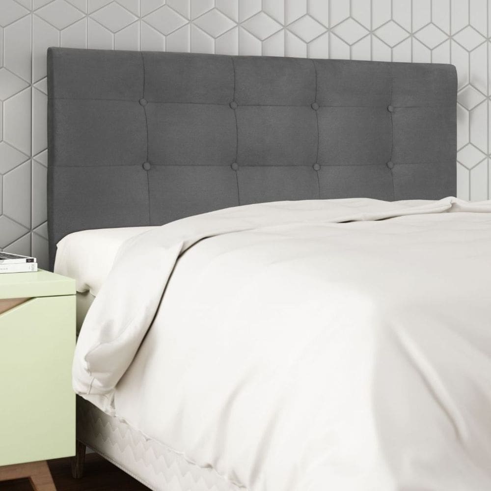 Cabeceira Estofada Cama King 195 cm Milão Suede