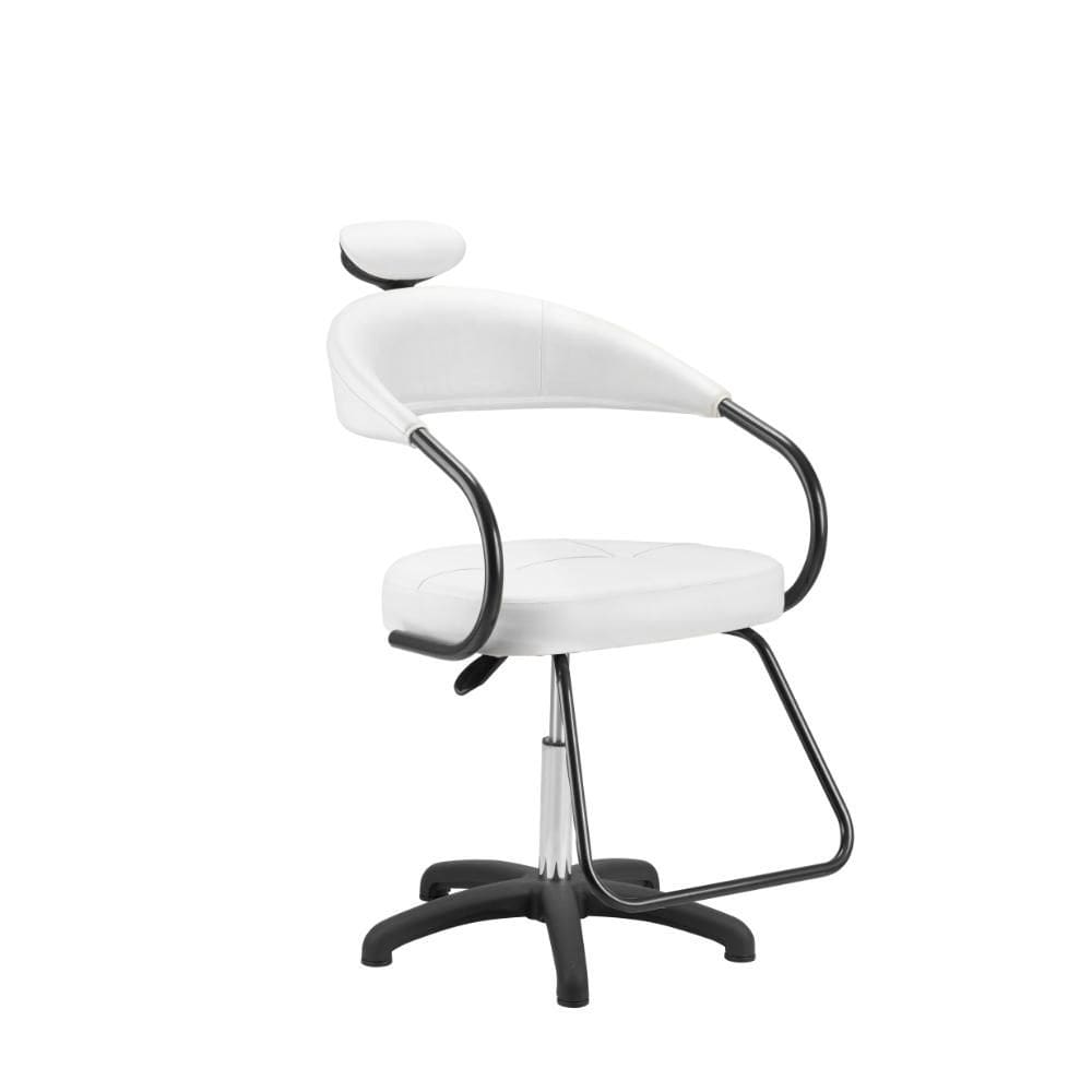 Cadeira de Cabelereiro e Salão de Beleza Manual Dompel Futura Smart Branco