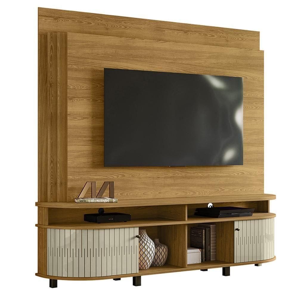 Estante Home 65 Pol 2p 183 Cm Daytona Cumaru Opala Madetec