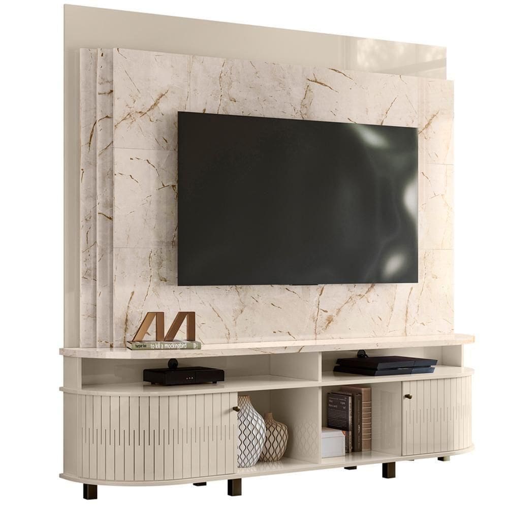 Estante Home 65 Pol 2p 183 Cm Daytona Calacata Off White Madetec