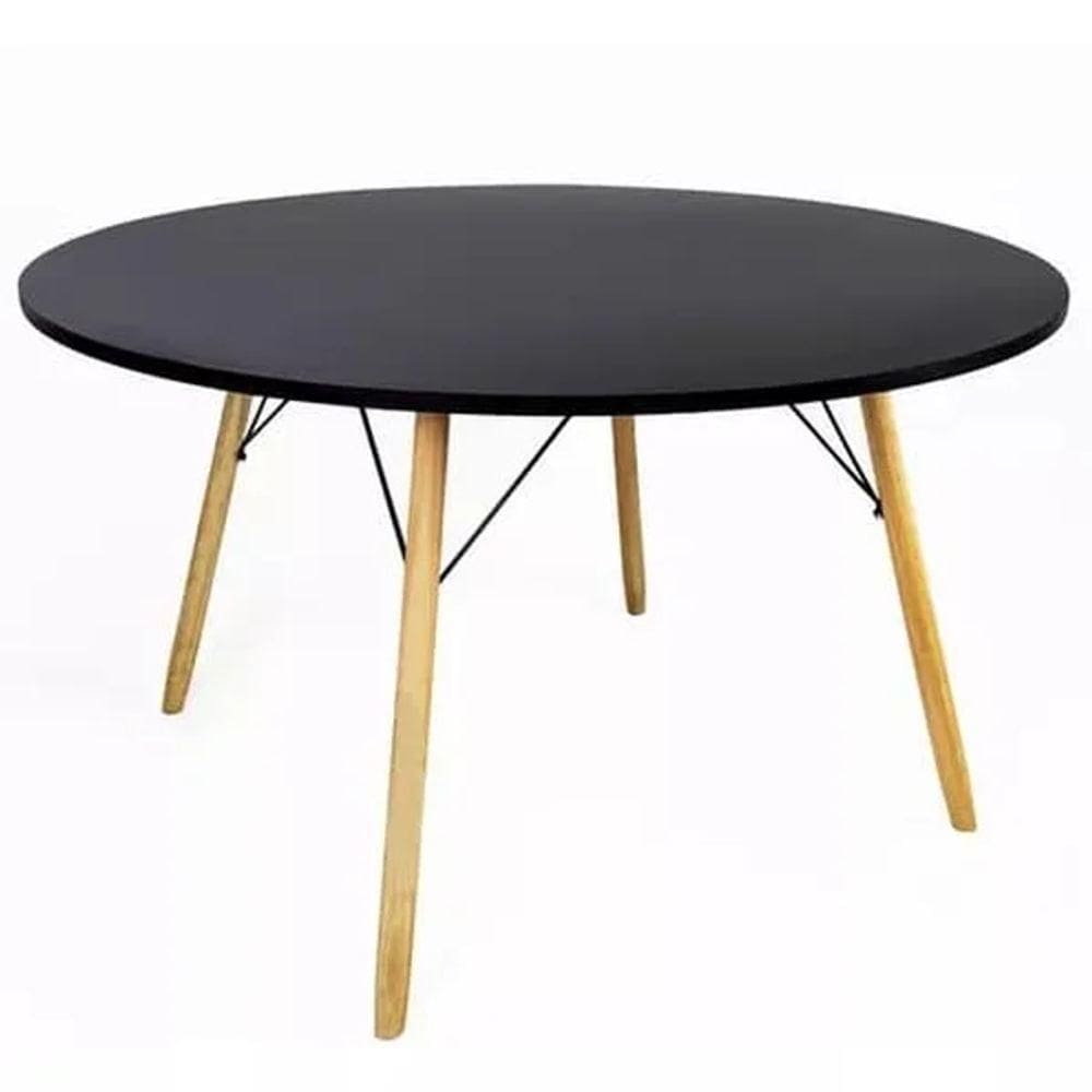 Mesa Eames Eiffel Redonda 120 Cm Preto