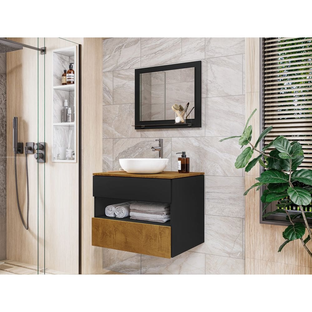 Conjunto De Gabinete e Espelheira Para Banheiro Com Cuba Bali II