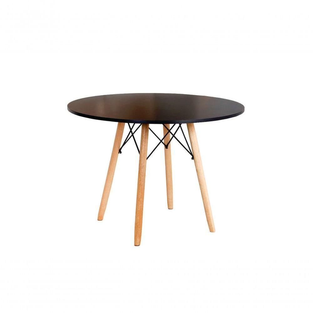 Mesa Eames Eiffel Redonda 100 Cm Preto