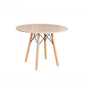 Mesa Eames Eiffel Redonda 110 Cm Madeirado Truffel