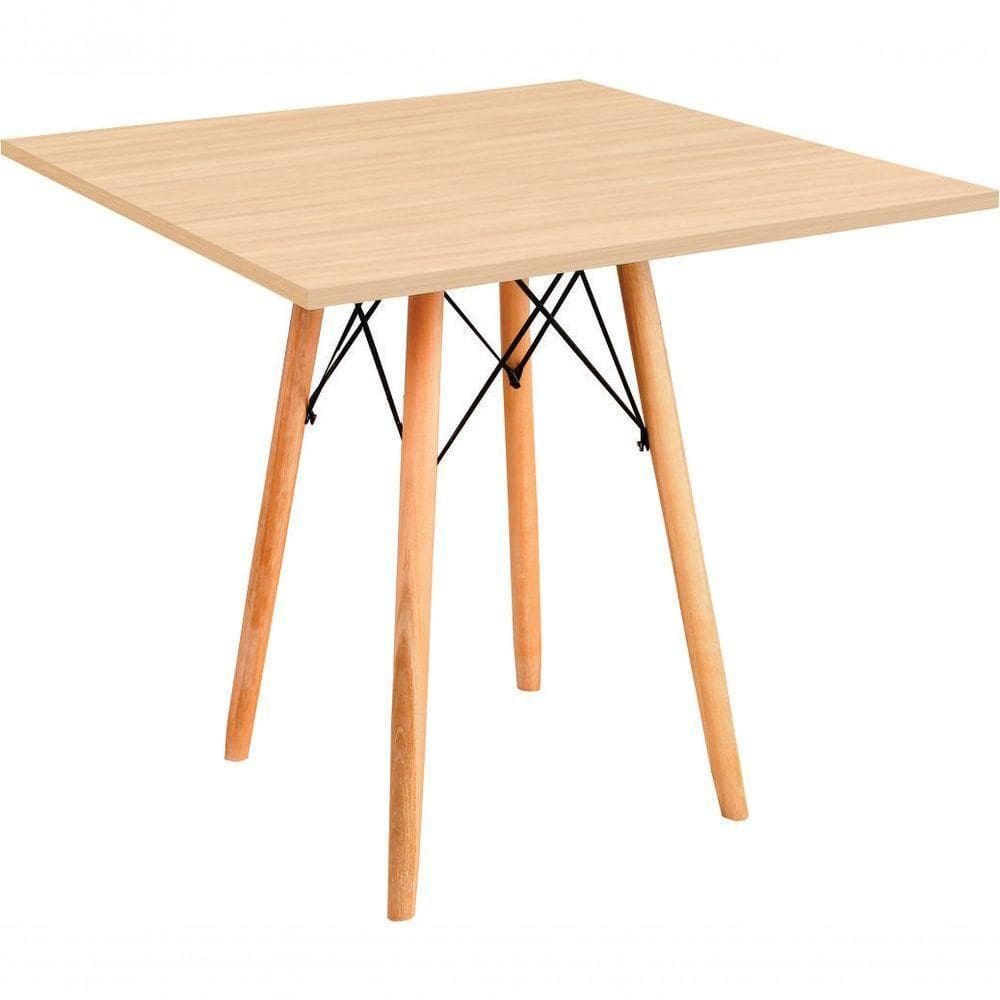 Mesa Eames Eiffel Quadrada 90 Cm Amadeirado Truffel
