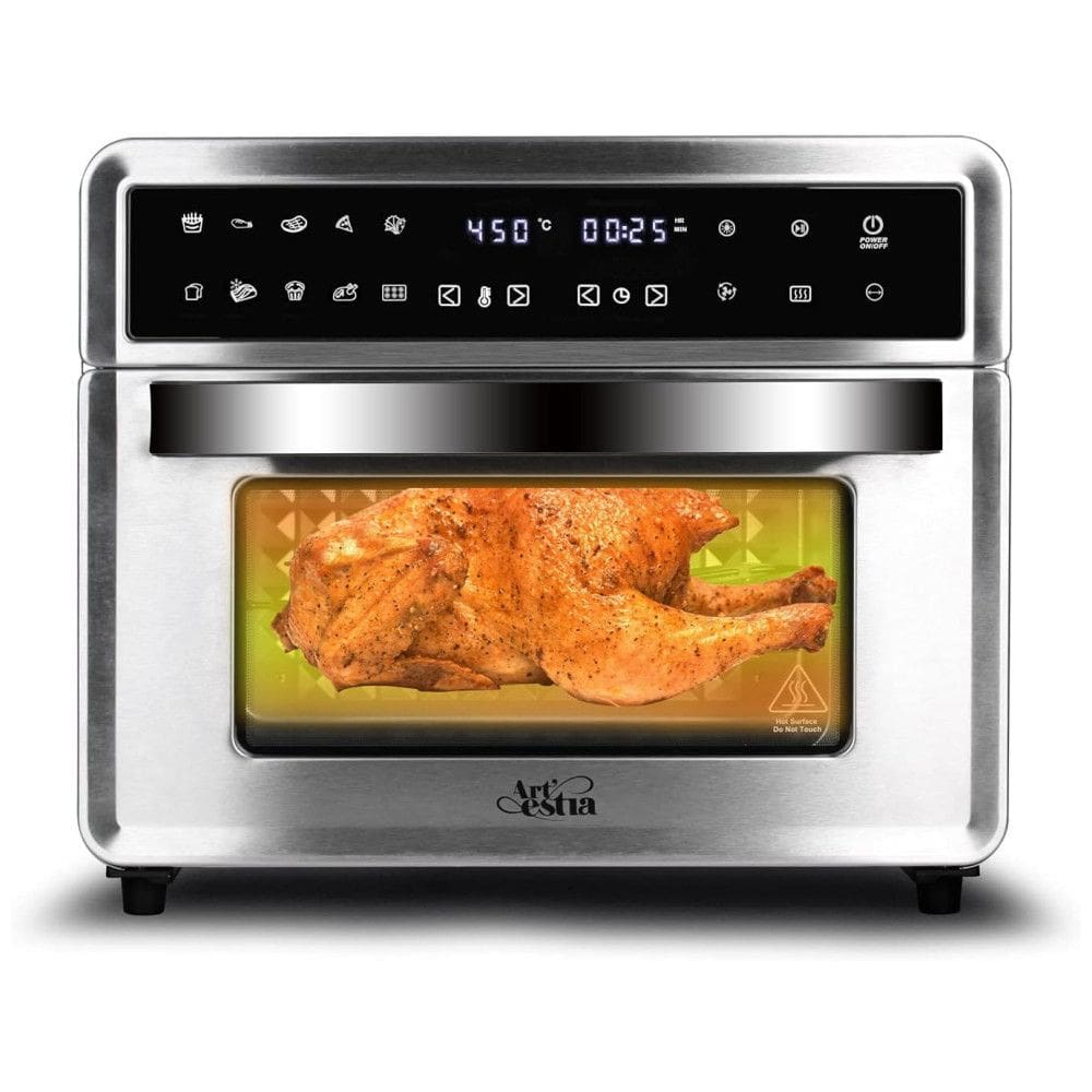 Forno Elétrico de Bancada 27L Multifuncional com 7 Acessórios e Painel Digital, 1800W, 110v, ARTESTIA, Prateado