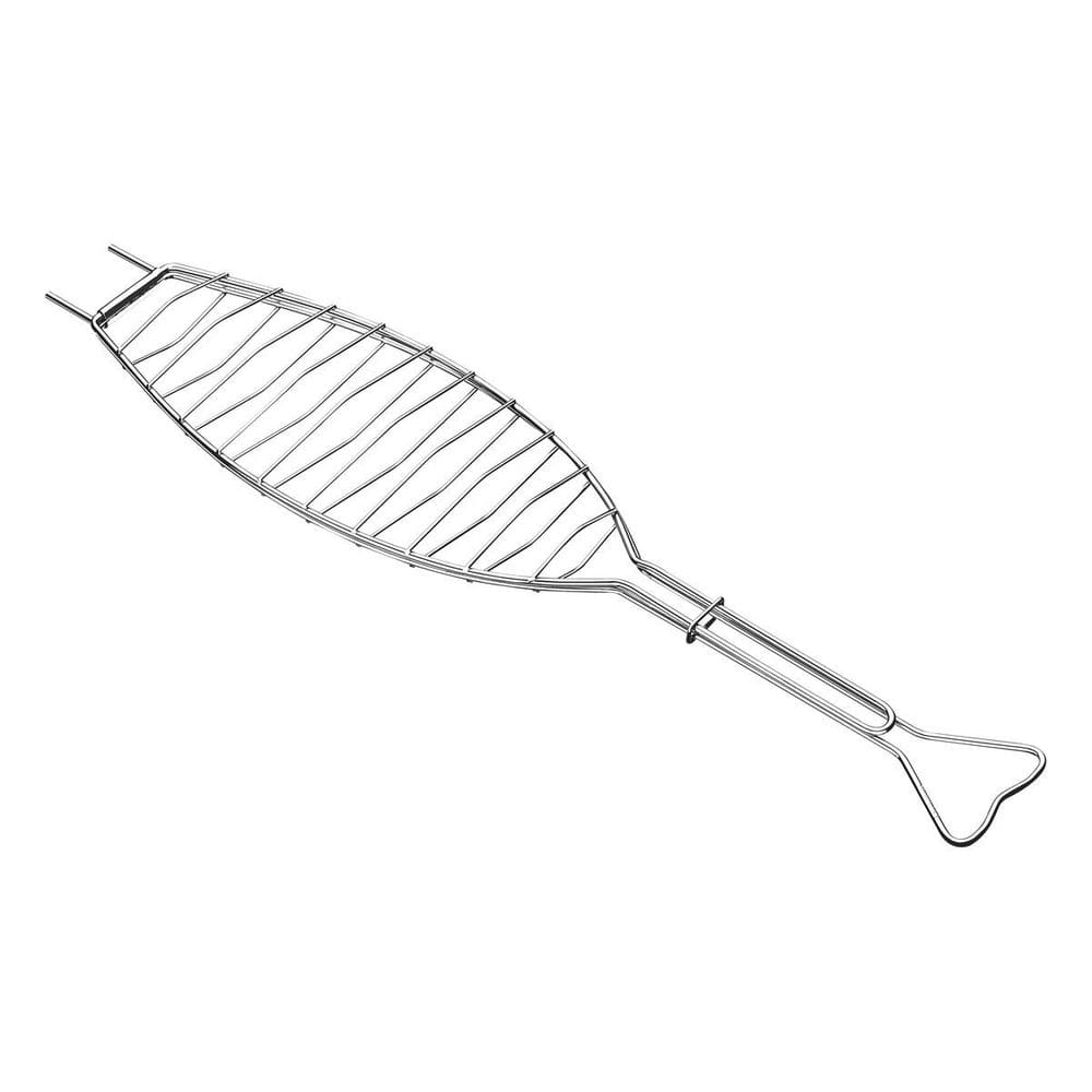 Grelha Churrasco Dupla Carnes Peixes Legumes 71,3x16,5cm Aço Inox Tramontina