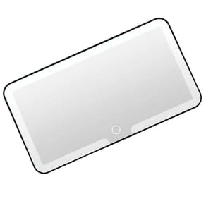Espelho De Carro Retrovisor Led 3 Cores Usb Sem Fio Quebra Sol Iluminaçao Maquiagem Automovel