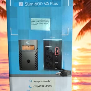 NoBreack UPS Slim View 600VA BI-Volt S/115v 3 Tomadas Plus