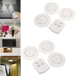 Kit 6 Luminárias Spot Led Controle Remoto Sem Fio 5 Leds