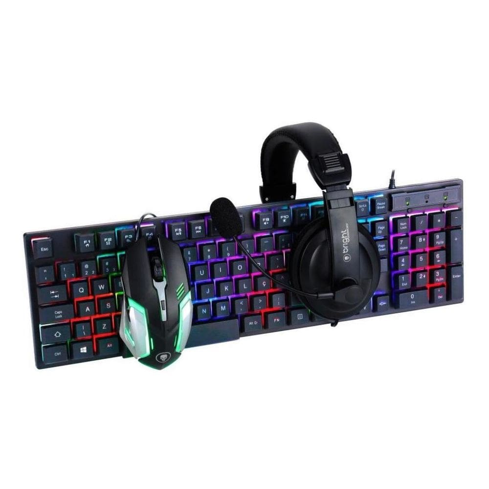 Combo Bright Gamer Kit 3x1 Teclado/Mouse/Headset