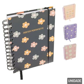 Agenda Permanente 322 FL Espiral Flores Color