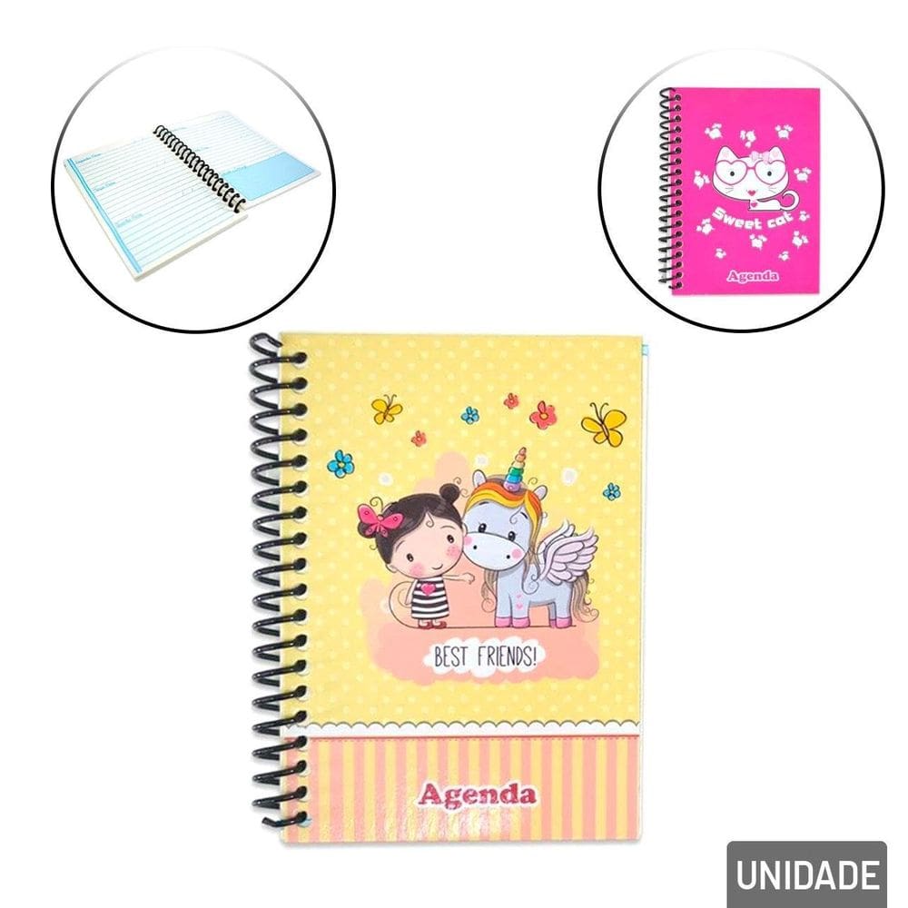 Agenda Permanente 128 FL Espiral Estampas