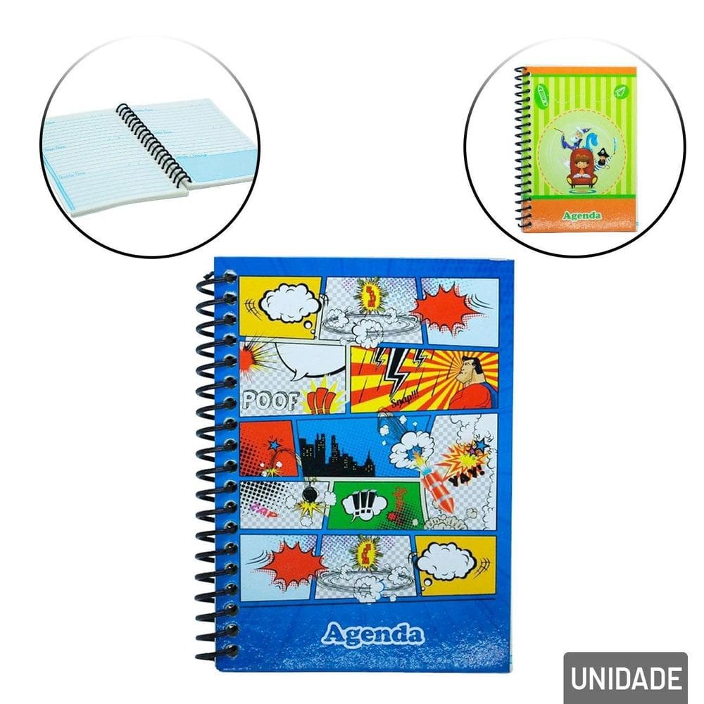 Agenda Permanente 128 FL Espiral Estampas