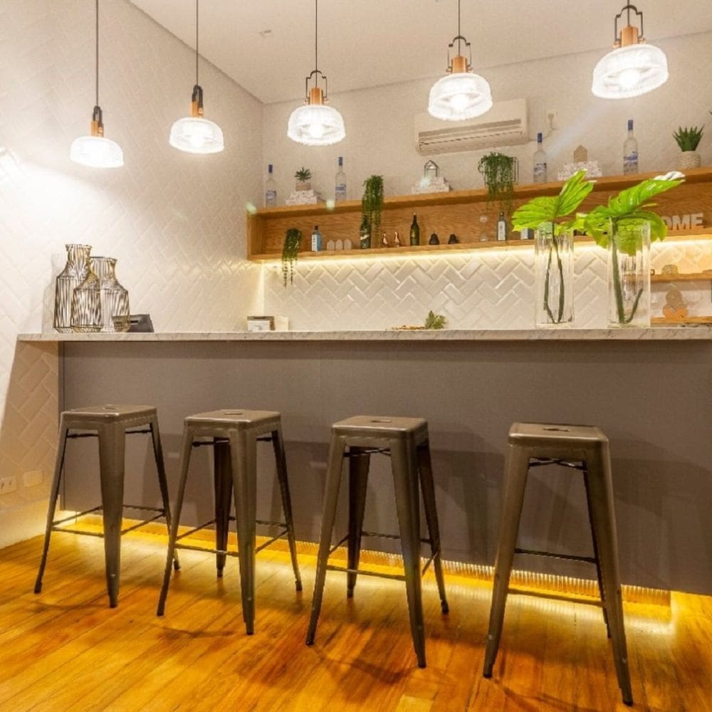 Kit 4 Banquetas Altas Tolix Espresso Móveis Bronze