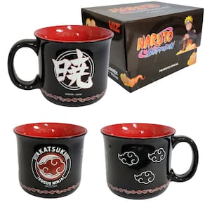 Caneca Nuvens Akatsuki Cerâmica 470ml Oficial Naruto Shippuden