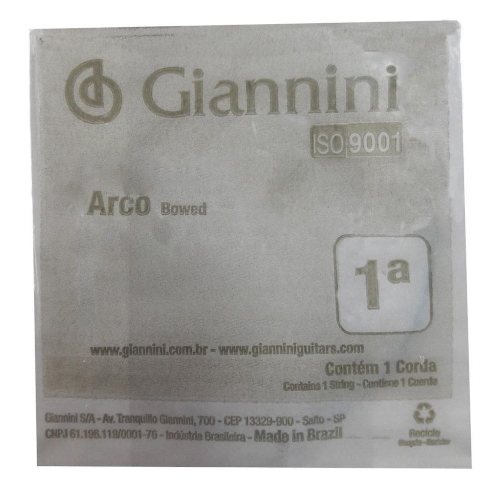 Corda Avulsa Giannini Geavva.1 0.09 Para Violino