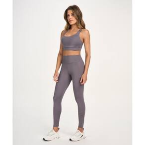 Calça Legging Feminina Recortes Alto Giro Academia Treino