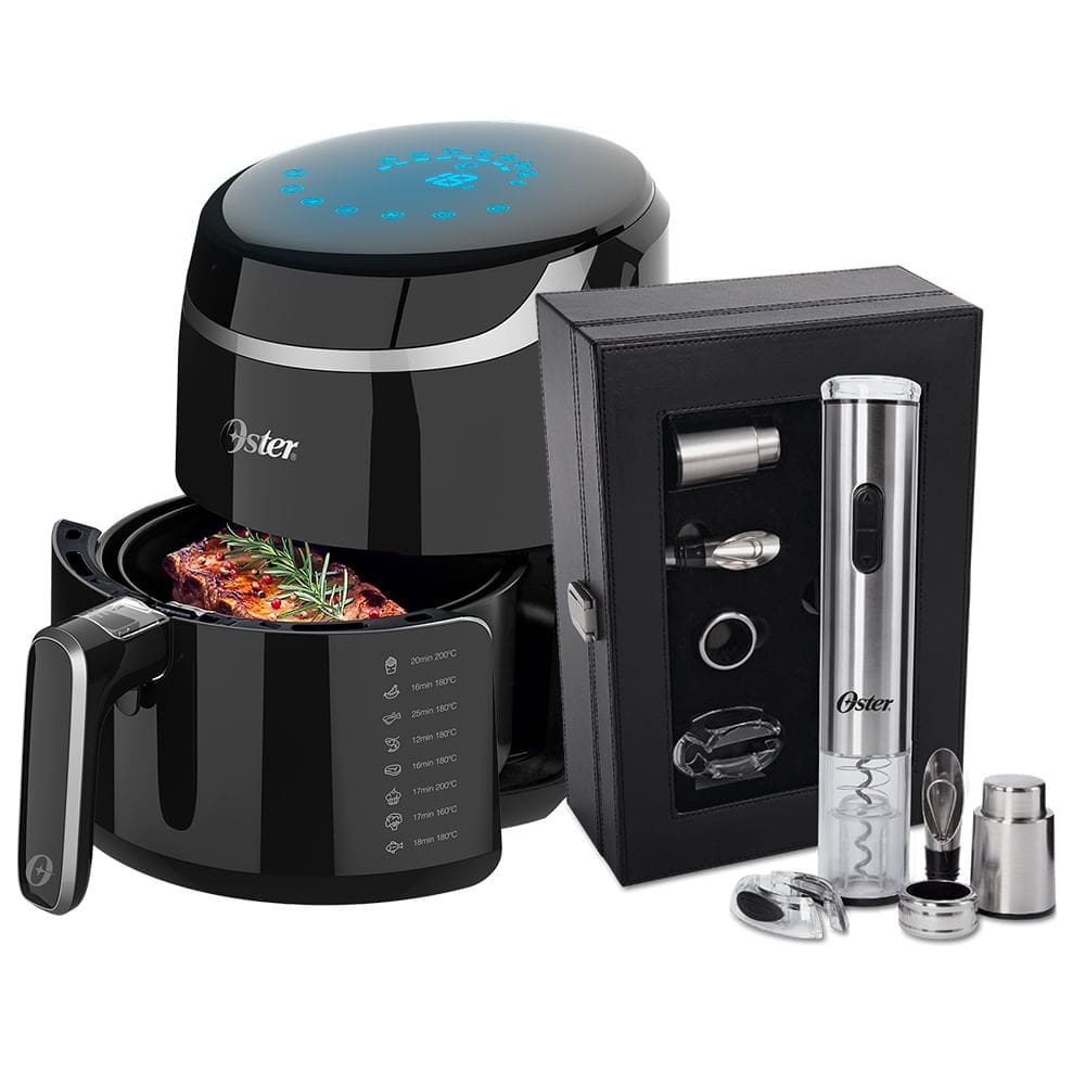 Kit Fritadeira Black Digital Fryer e Kit Vinho Oster