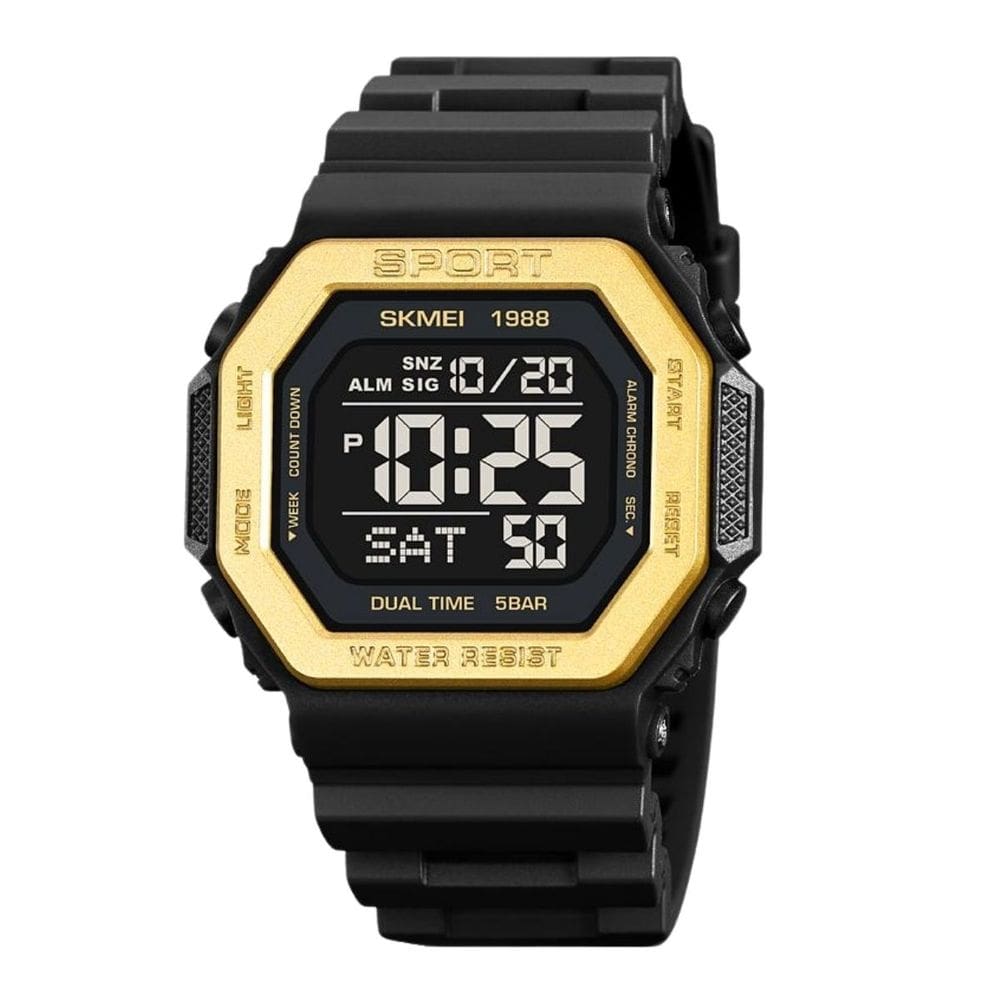Relógio Masculino Skmei 1988 Preto e Dourado