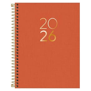 Agenda Diária 2026 Executiva Espiral M7 Lume Laranja Tilibra