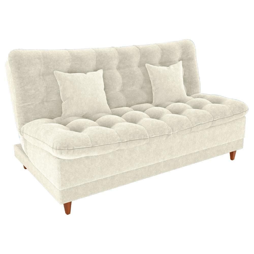 Sofa Cama 2 Lugares 185 Cm Duda Tecido Boucle F492 l Milani Store l