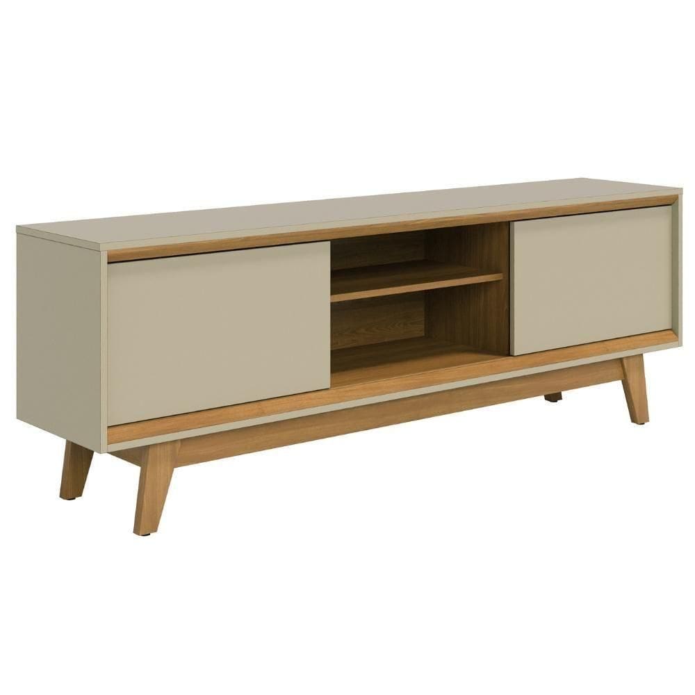 Rack Bancada 65 Pol 2p 164 Cm Atlas Cumaru Opala Madetec