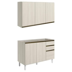 Armario Aereo Balcao Pia 120 Cm Mdf Kali Bianco