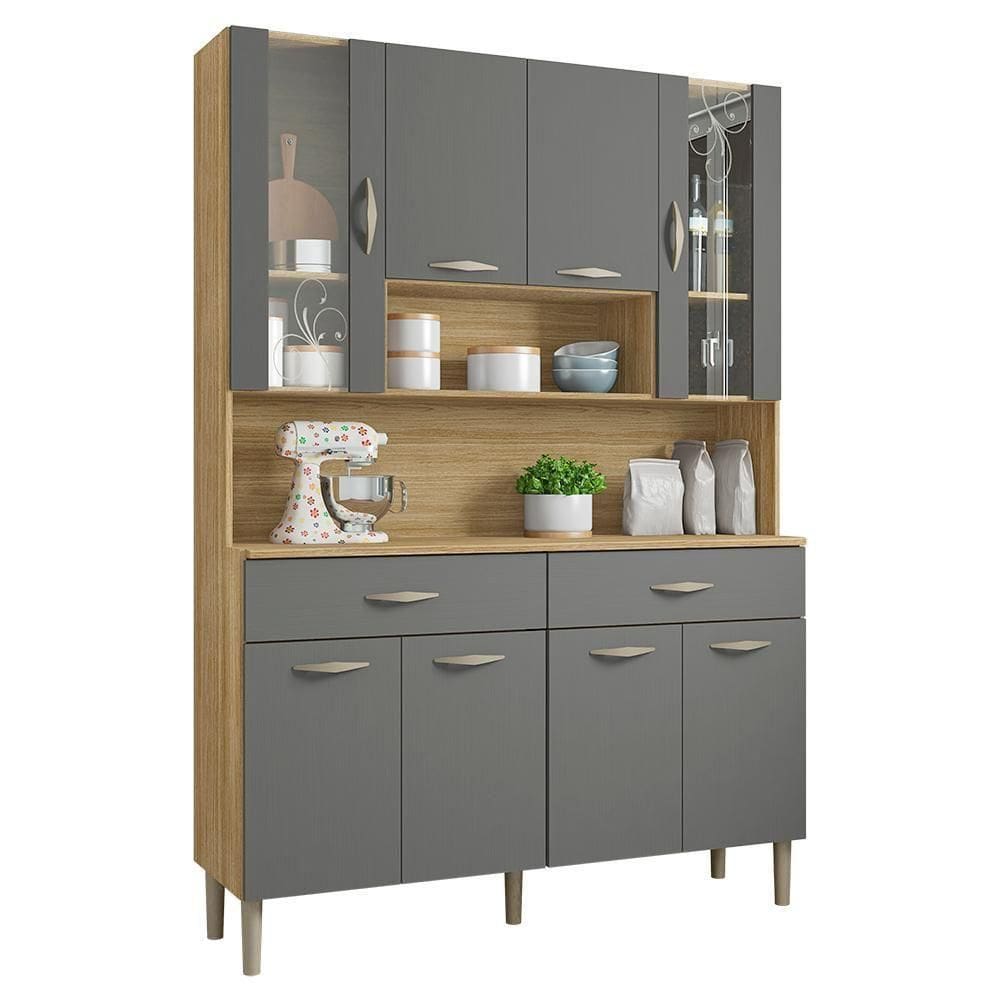 Kit Cozinha 8p 2g 122 Cm Golden Freijo Gris Ktp Freijo Gris