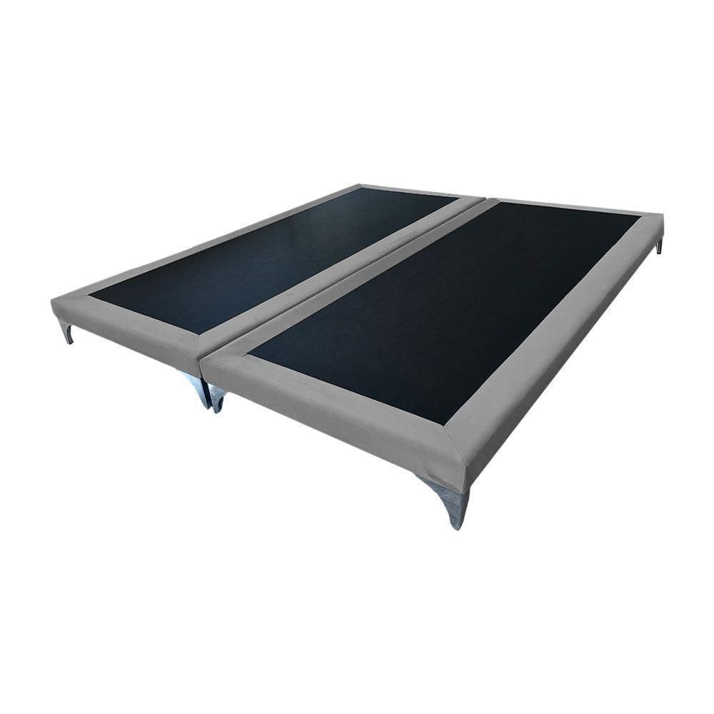 Cama Oriental Premium King Veludo Cinza