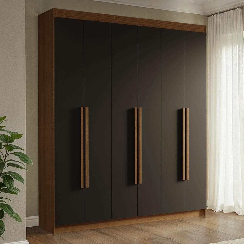 Guarda-roupa Casal 6Portas Batentes Venus Madesa