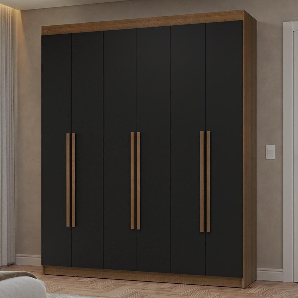 Guarda-roupa Casal 6 Portas Batentes Netuno Madesa