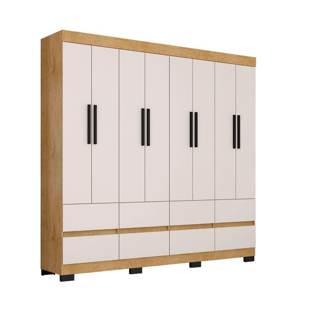 Guarda Roupa Esmeralda 8 Portas 8 Gavetas Sem Espelho