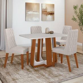 Conjunto Sala De Jantar Mesa Easy Pop 4 Cadeiras Seat
