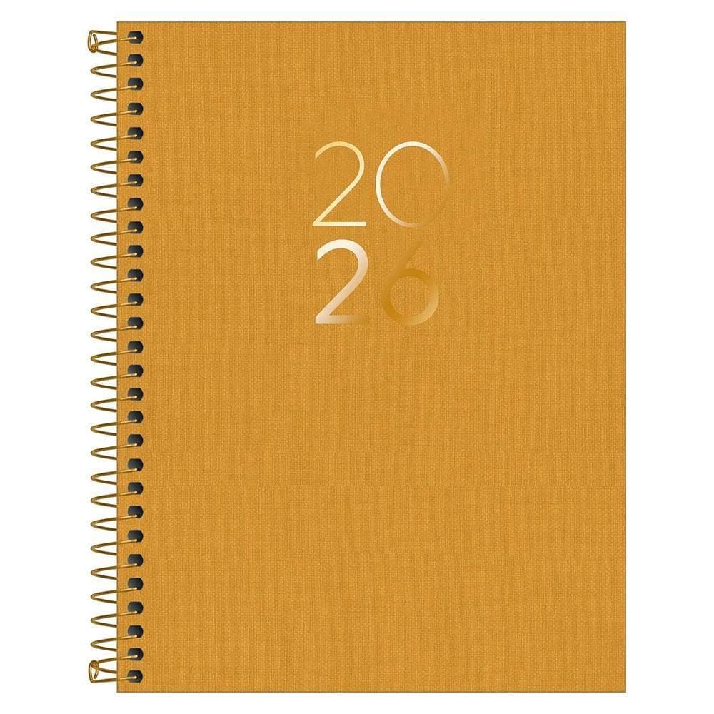 Agenda Diária 2026 Executiva Espiral M7 Lume Amarelo Tilibra