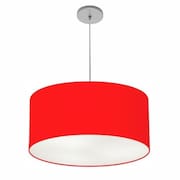 Lustre Pendente Cilíndrico Vivare Free Lux Pe-4386CZ Cúpula em Tecido - 50X25cm