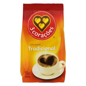 Café Torrado e Moído 3 Corações Tradicional 500g