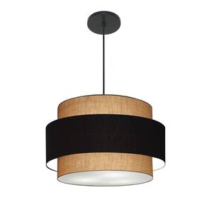 Lustre Para Sala de Jantar Vivare Md-4396 Cúpula em Tecido 60cm