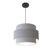Lustre Para Sala de Jantar Vivare Md-4392 Cúpula em Tecido 40cm
