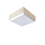 Plafon Quadrado Vivare Md-3089 Cúpula em Tecido 40x40cm - Bivolt
