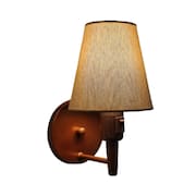 Arandela de Parede Vivare Md-2013 Cobre Com Interruptor Liga e Desliga Cúpula em Tecido - Bivolt