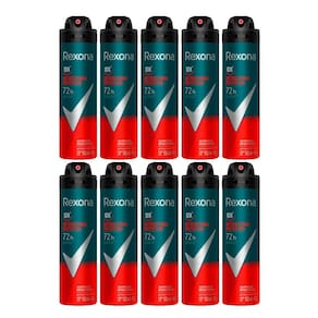Kit 10 Desodorante Rexona Antibacterial Protection Men Aerosol Antitranspirante 72h 150ml