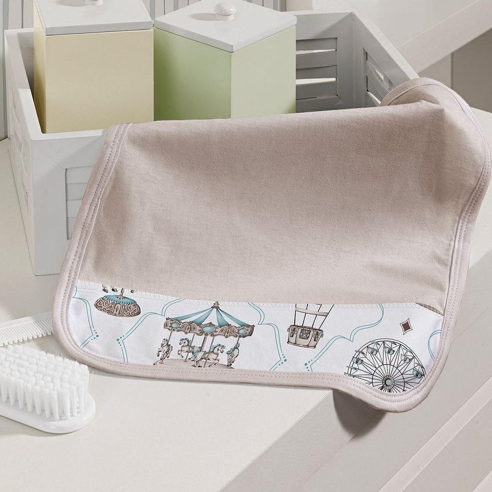 Kit Toalhinha De Boca Com 03 Peças Tecebem Baby Malha 100% Algodão Jean Trigo