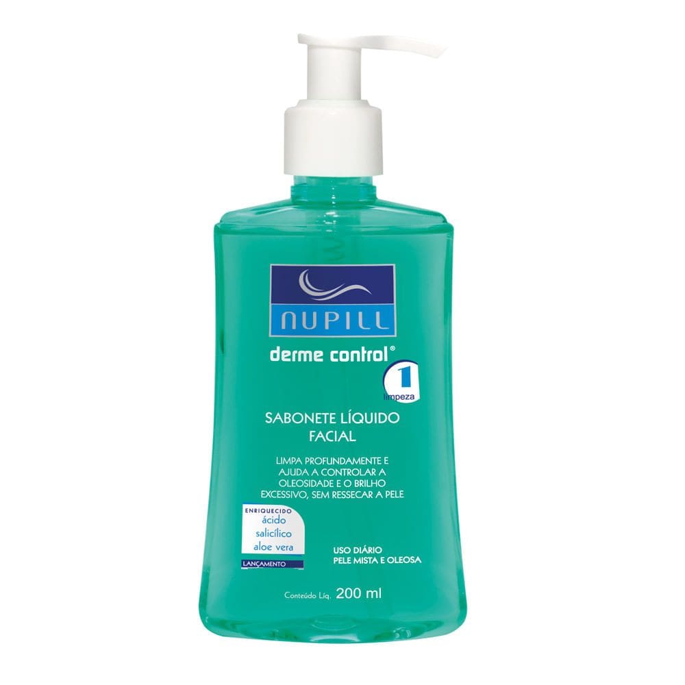 Sabonete Líquido Facial Nupill Derme Control 200ml