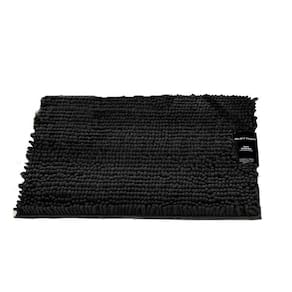 Tapete Buettner Microfibra Antiderrapante Chenille Ginko 50cmx70cm Preto