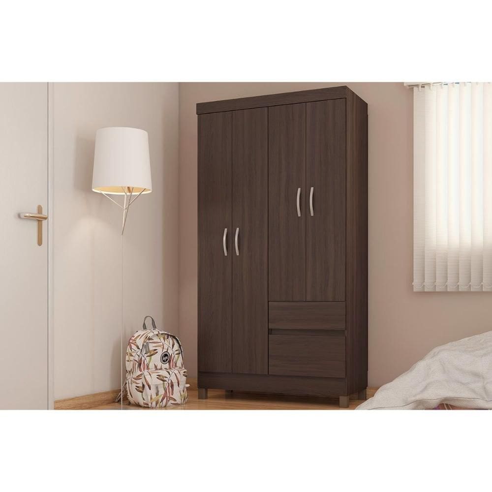 Guarda Roupa 4 Portas e 2 Gavetas Lotus Cafe Touch - Demóbile