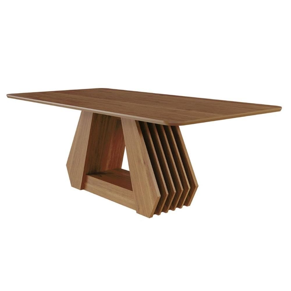 Mesa Multiuso Cozinha Agata c/ Tampo Madeirado 180x90cm Cinamomo - Cimol