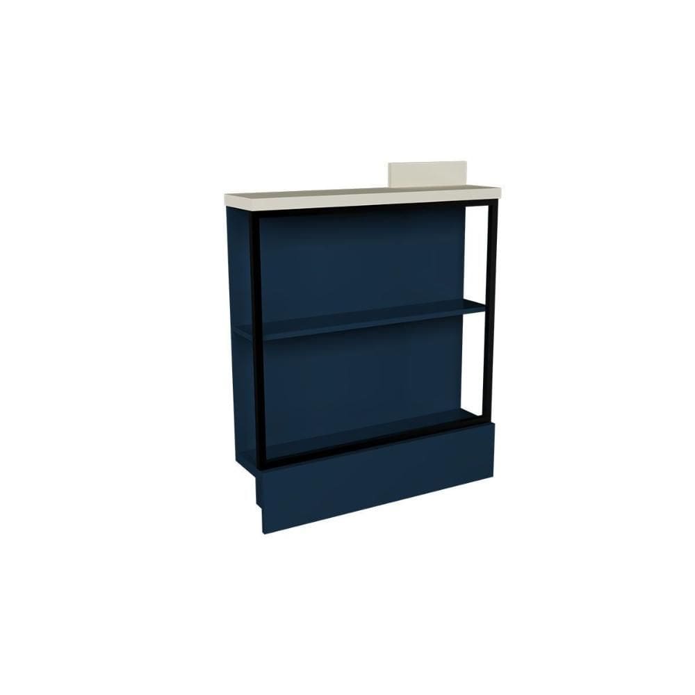 Gabinete de Cozinha Modulado Balcão c/ Tampo Évora PH 3070 c/ 2 Prateleiras 78.5cm Azul/Cinza Argila - Herval