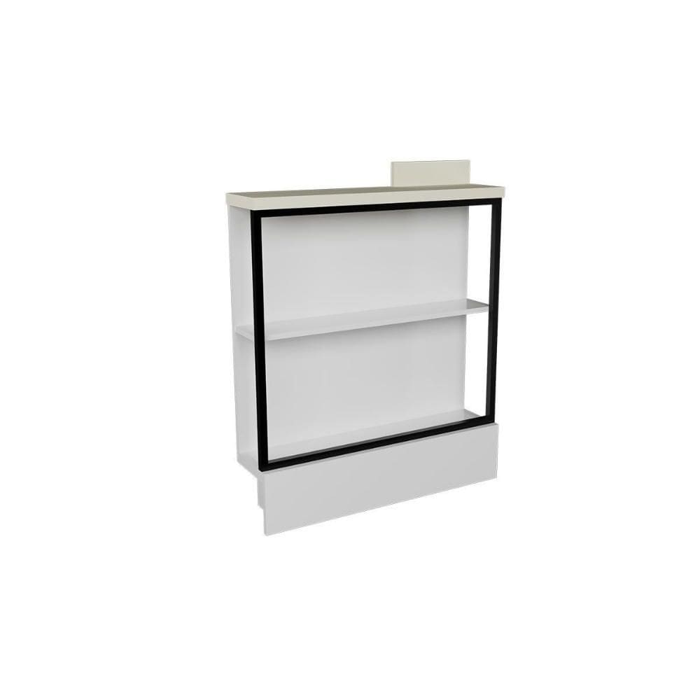 Balcão de Cozinha Modulado c/ Tampo Évora PH 3070 c/ 2 Prateleiras 78.5cm Branco/Cinza Argila - Herval